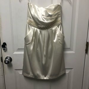White Strapless Dress